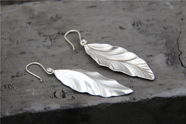 925 Sterling Silber Blattohrring