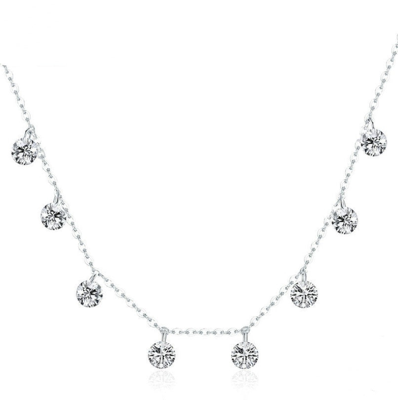 925 Sterling Silber Diamanthalskette