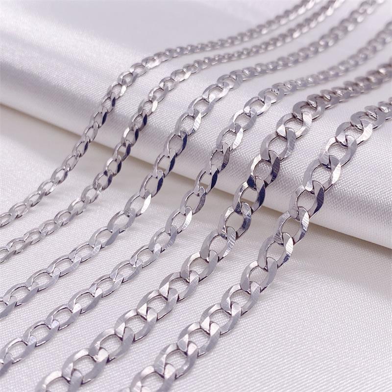 925 Sterling Silber Cuban Clavicle Kette