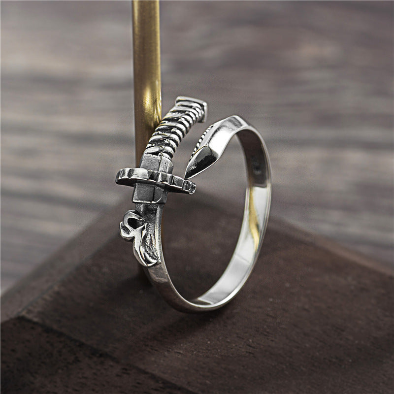 925 Sterling Silber Katana Ring
