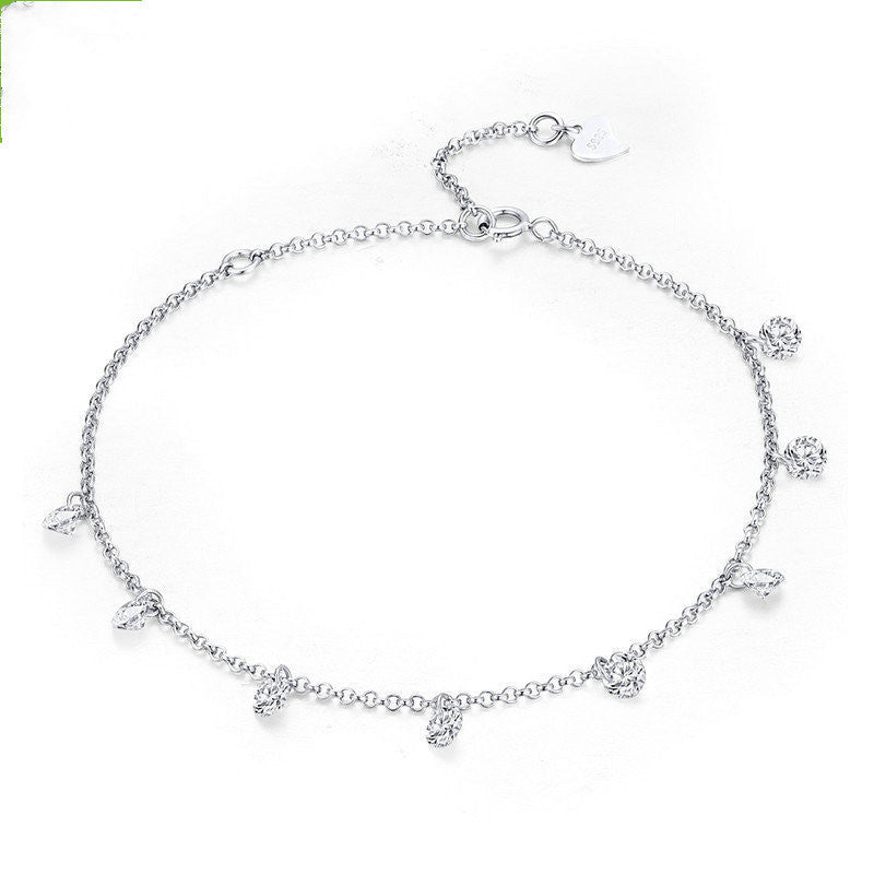 Platinbeschichtetes 925 Sterling Silber Diamantarmband