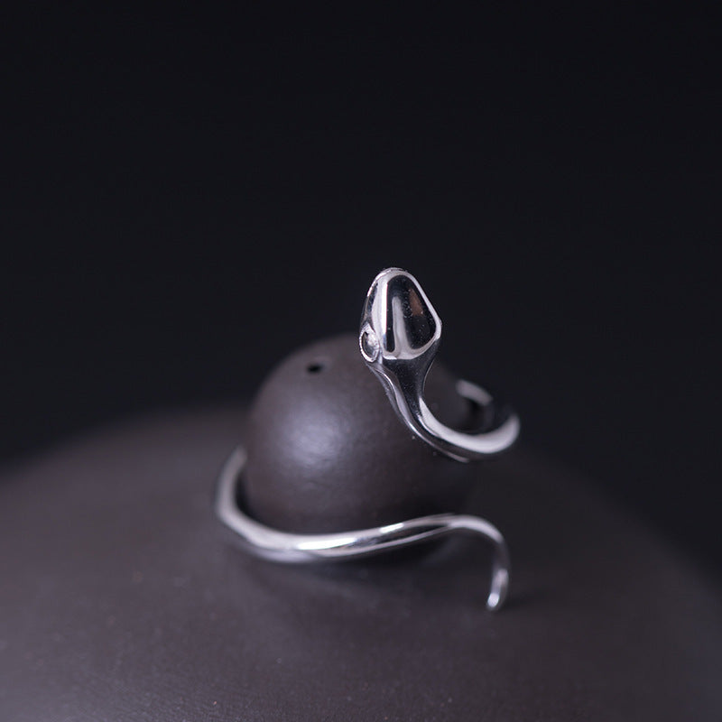 925 Sterling Silber Minimalistischer Schlangenring