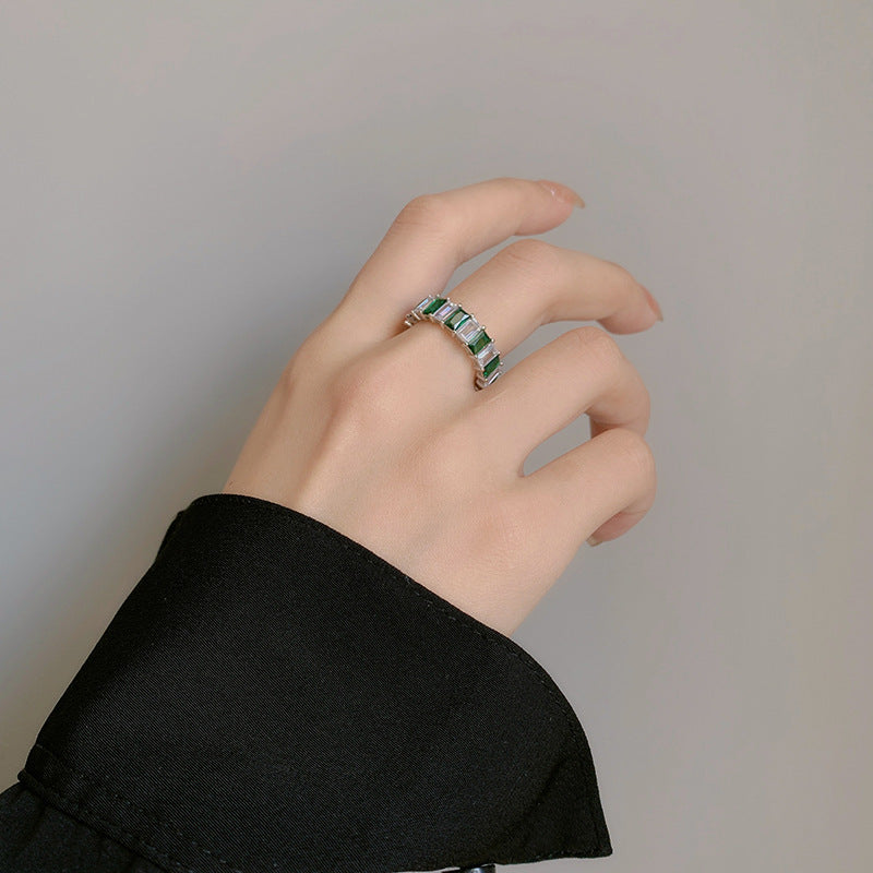 925 Sterling Silber Smaragdring
