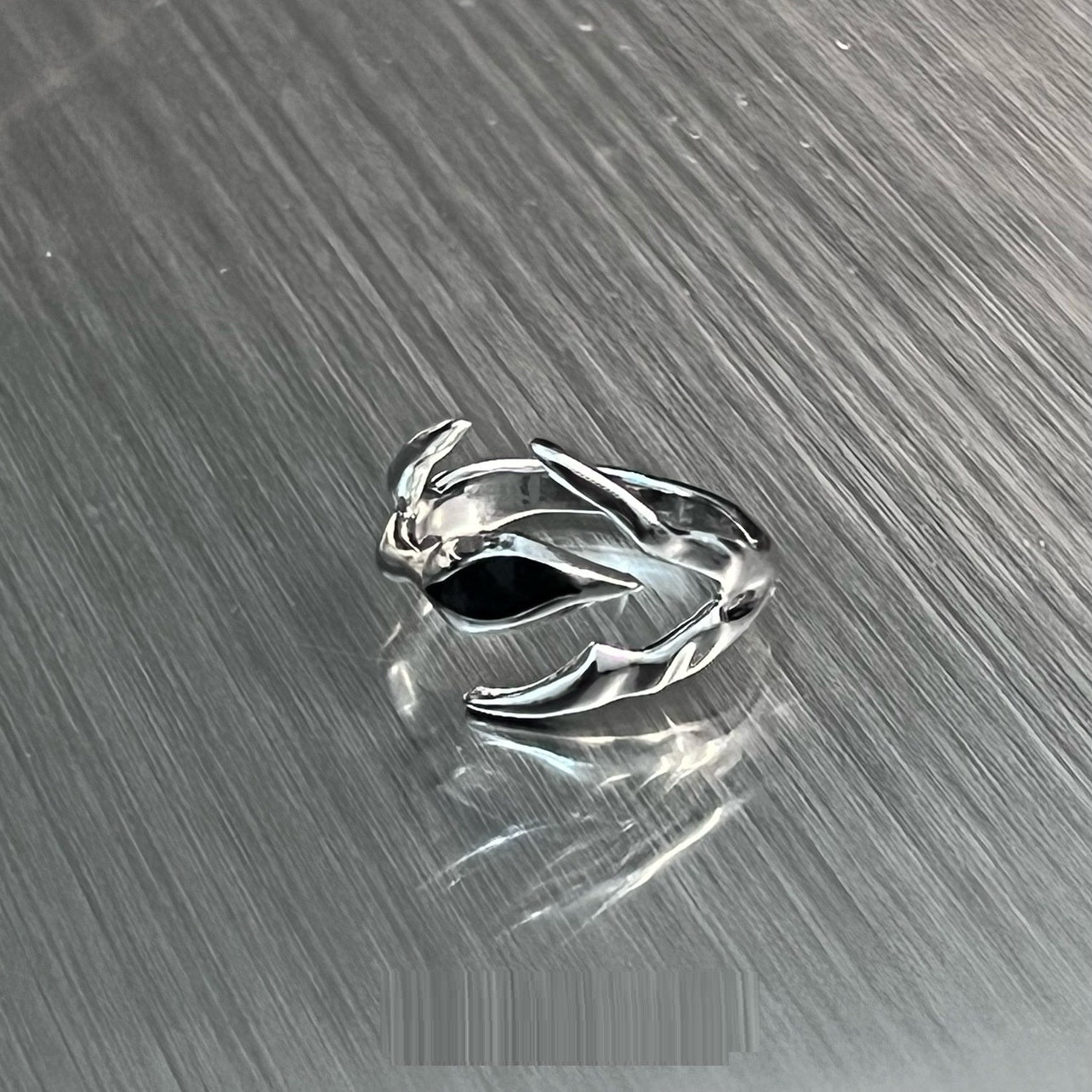 Liquid Metal Spiky Ring