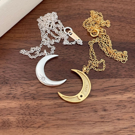 925 Sterling Silber Mond Kette