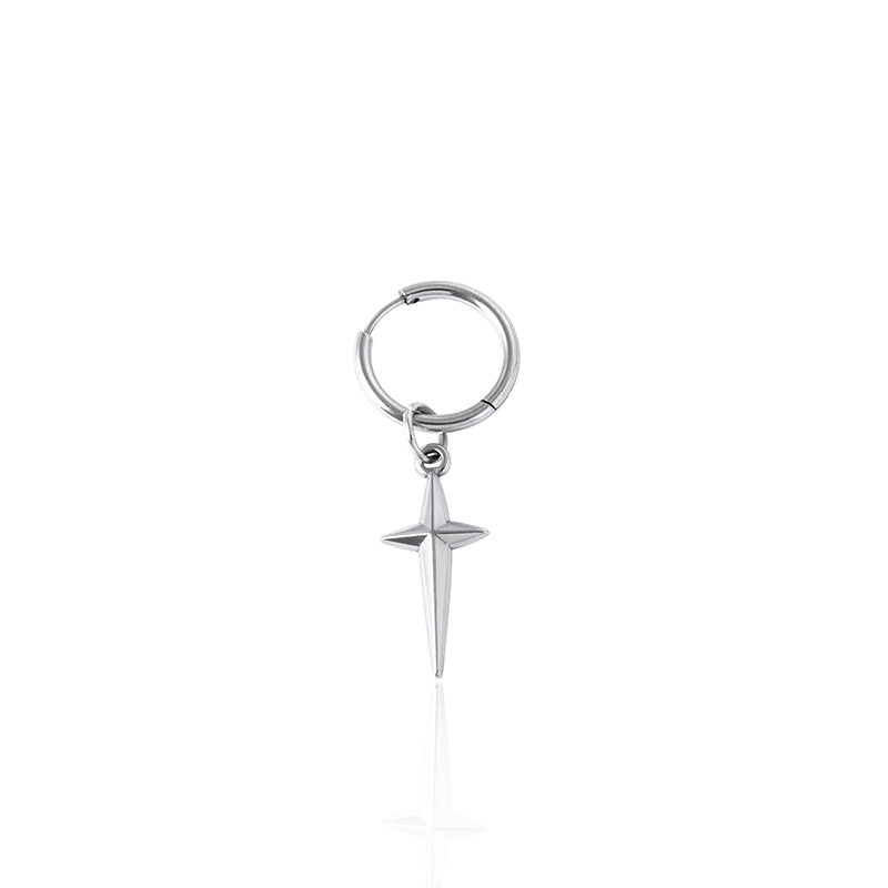 Minimalistischer Kreuzstern Ohrring