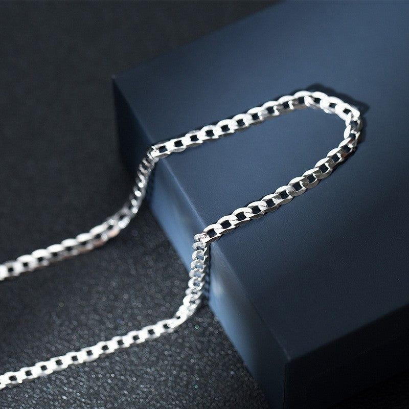 925 Sterling Silber Cuban Clavicle Kette