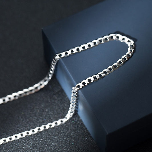 925 Sterling Silber Cuban Clavicle Kette