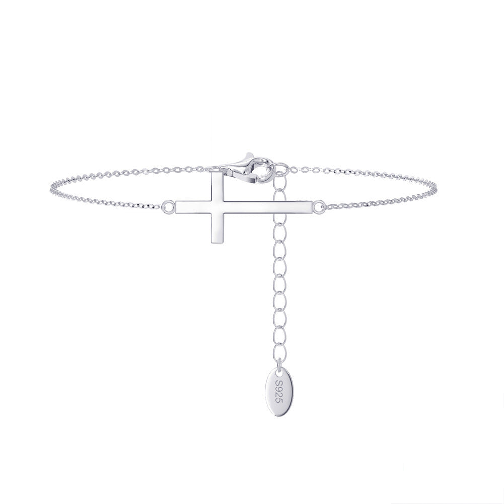 S925 Sterling Silber Kreuz Armband