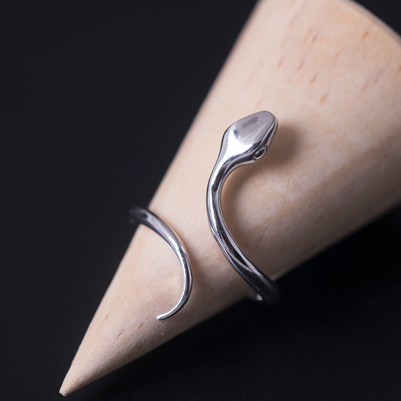 925 Sterling Silber Minimalistischer Schlangenring