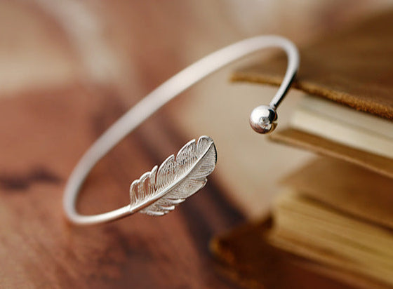 925 Sterling Silber Blattarmband