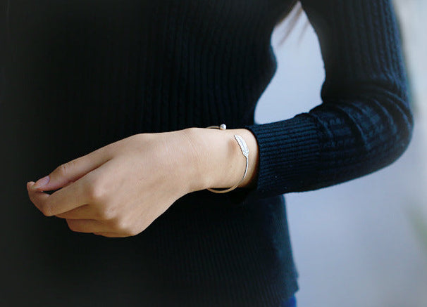 925 Sterling Silber Blattarmband