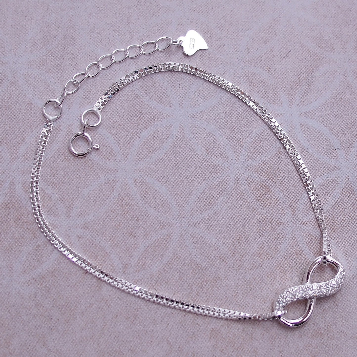925 Sterling Silber Unendlichkeitsarmband