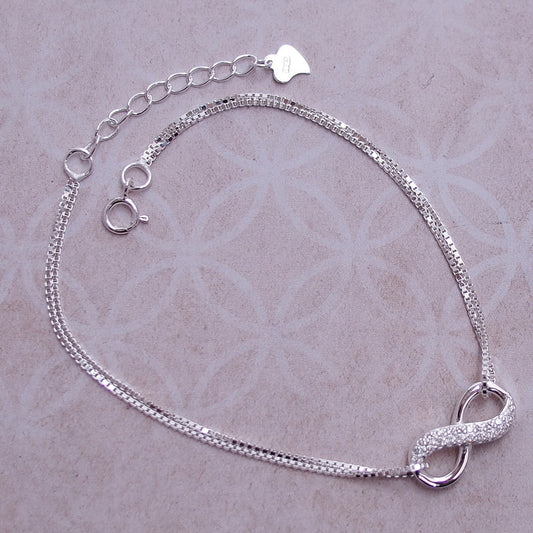 925 Sterling Silber Unendlichkeitsarmband