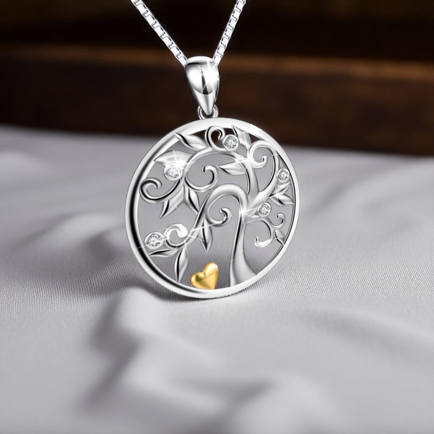 925 Sterling Silber Baum des Lebens Kette