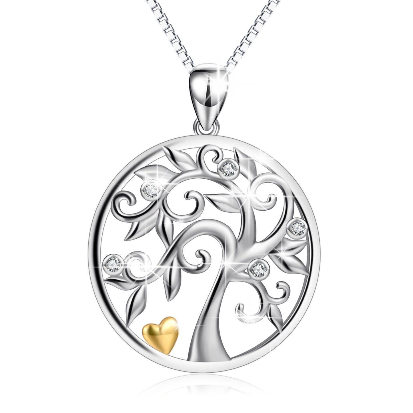 925 Sterling Silber Baum des Lebens Kette