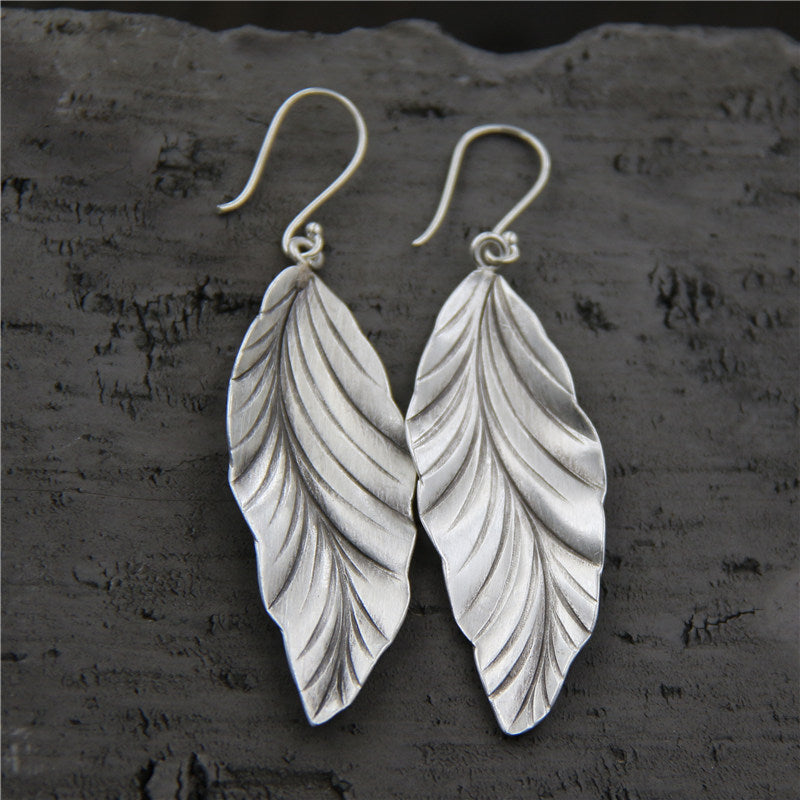 925 Sterling Silber Blattohrring