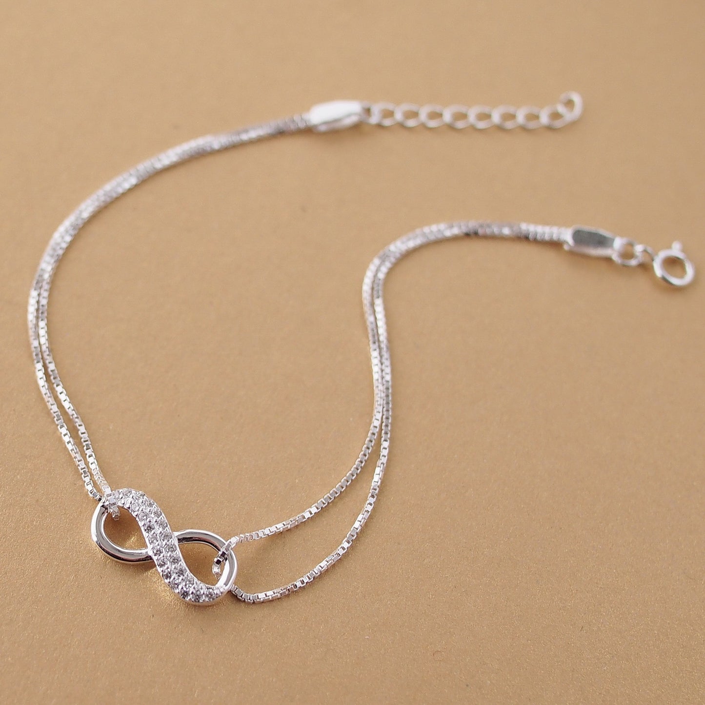 925 Sterling Silber Unendlichkeitsarmband