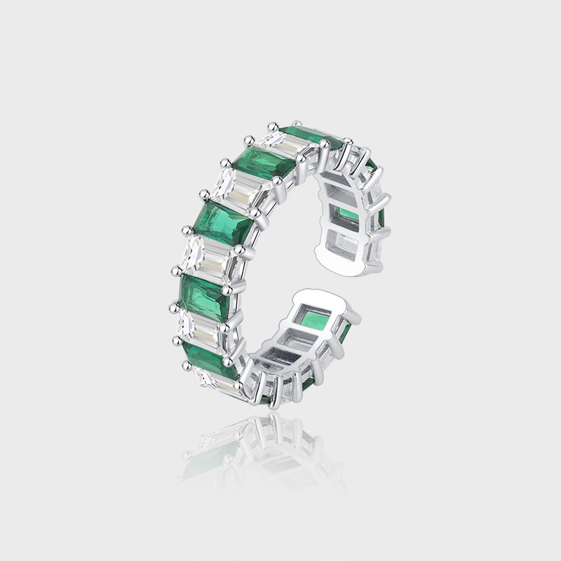 925 Sterling Silber Smaragdring