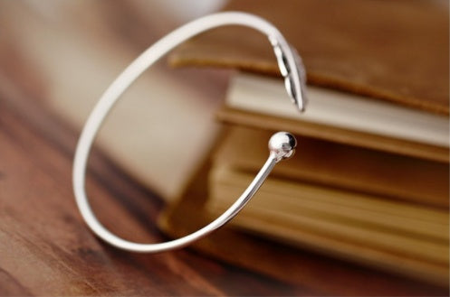 925 Sterling Silber Blattarmband