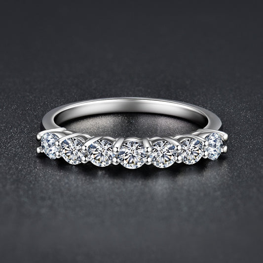 925 Silber Mehrsteiniger Diamantring