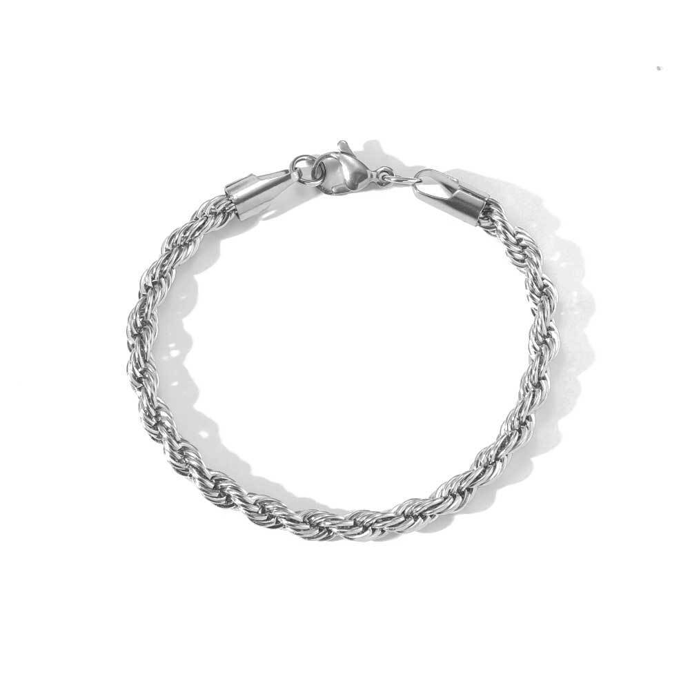 Edelstahl Twisted Rope Silber/Gold