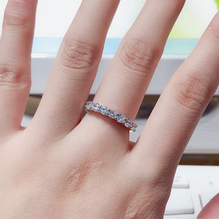925 Silber Mehrsteiniger Diamantring