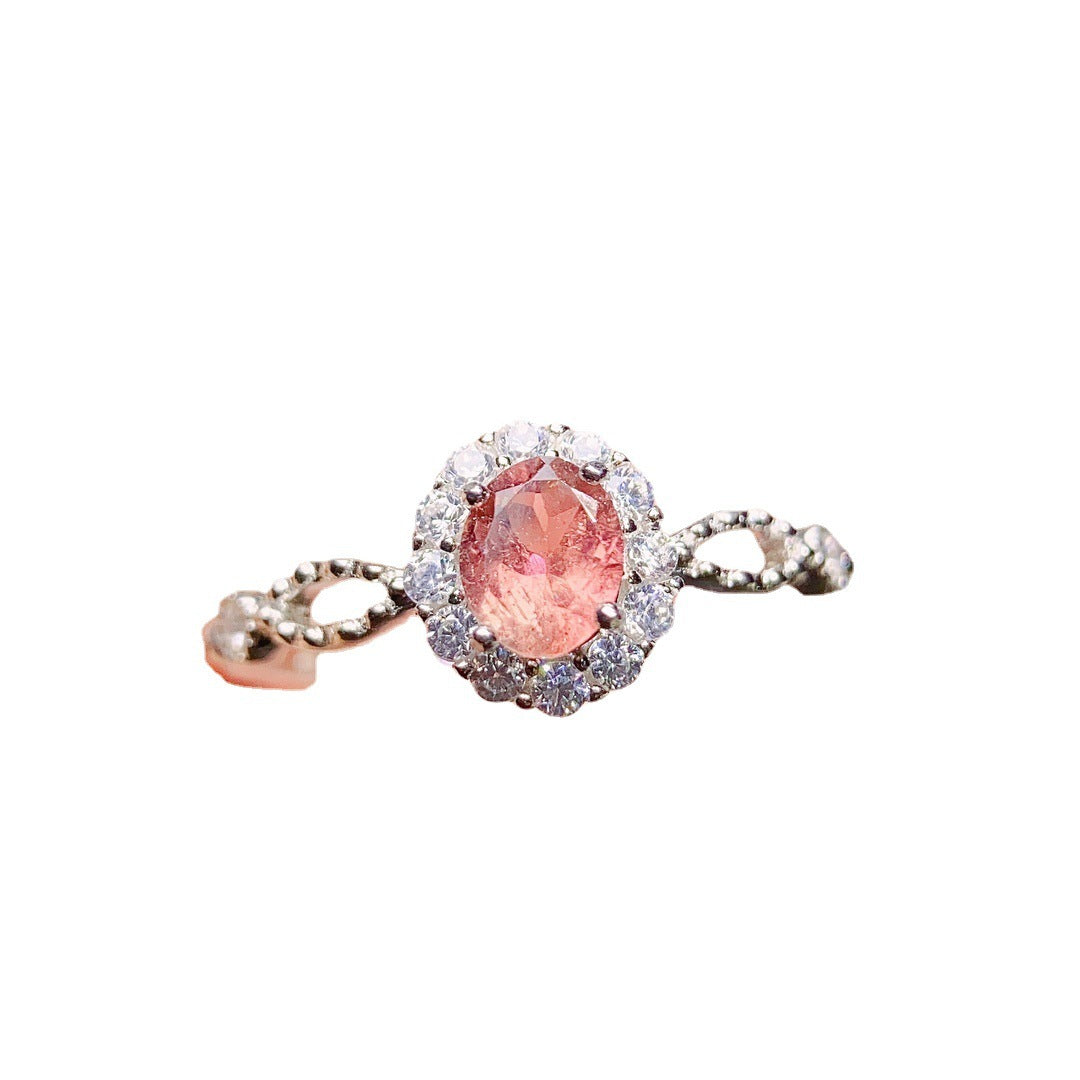 925 Sterling Silber Rosarubin Ring