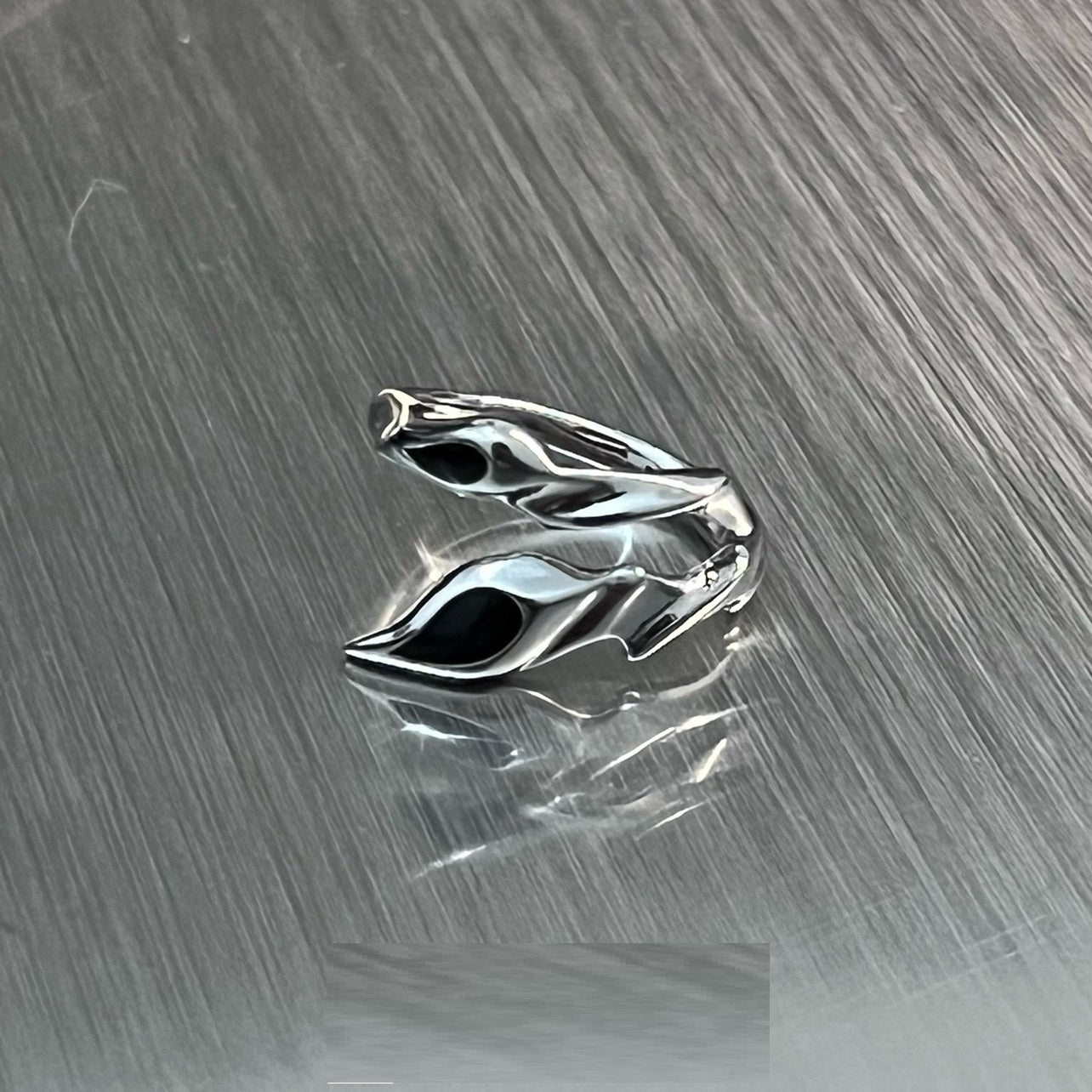 Liquid Metal Spiky Ring