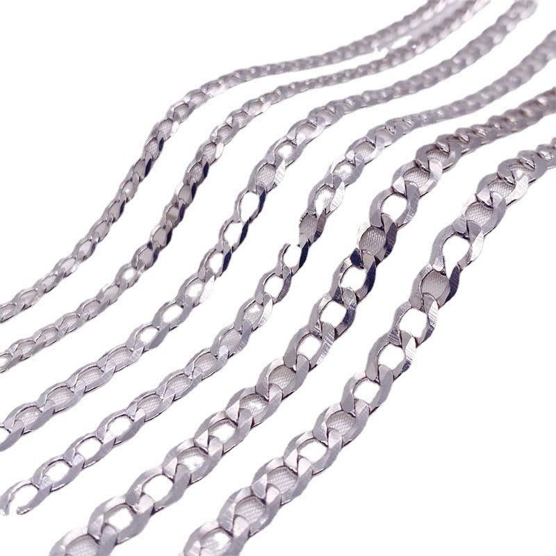 925 Sterling Silber Cuban Clavicle Kette