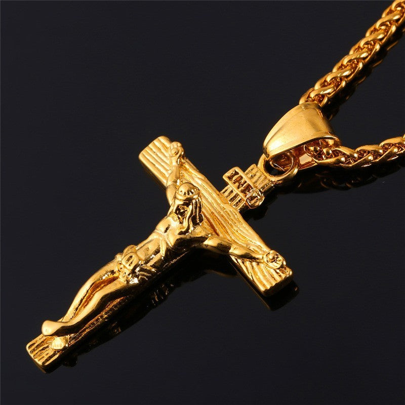 Edelstahl Jesuskreuzkette