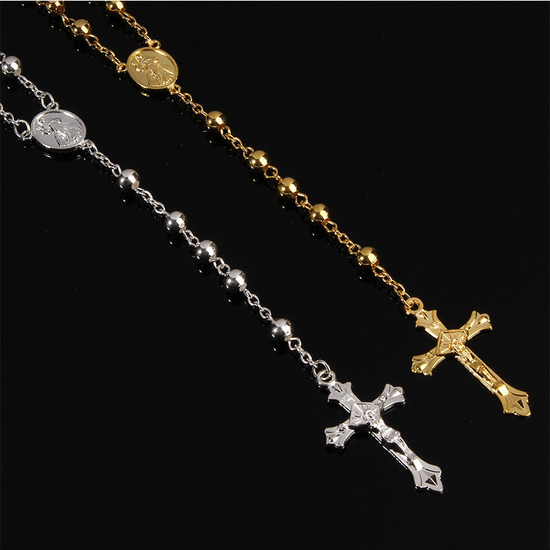 Silber / Gold Rosenkranz Kette