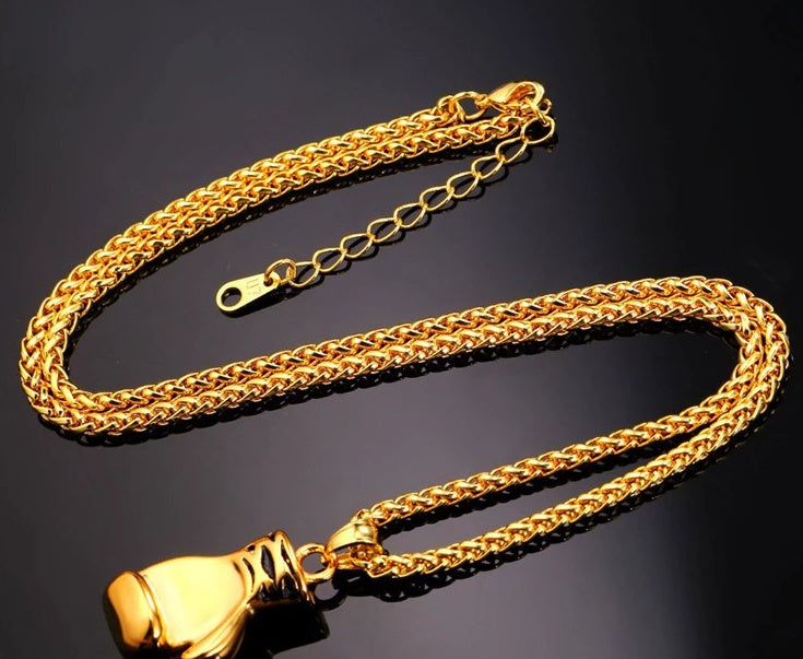 Edelstahl Boxhandschuh Kette