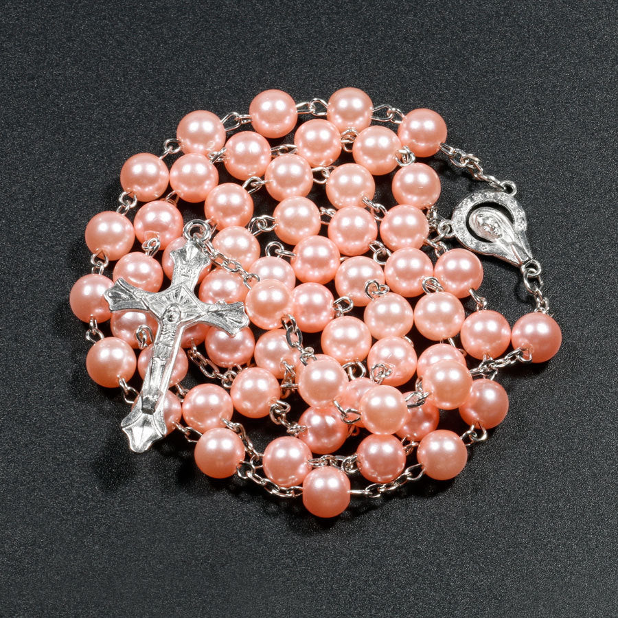 Mehrfarbige Perlen Rosenkranz Kette