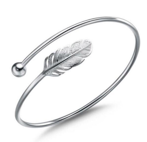 925 Sterling Silber Blattarmband