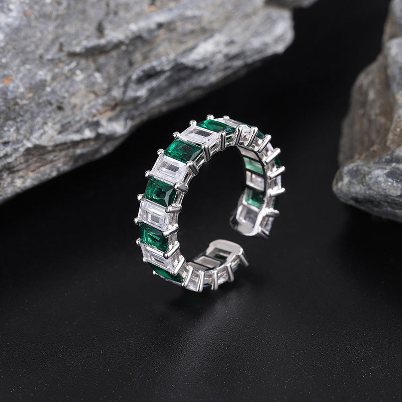 925 Sterling Silber Smaragdring