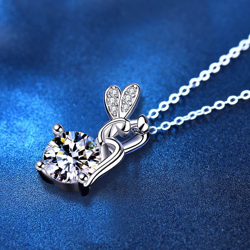 925 Sterling Silber Mossainit Feenkette