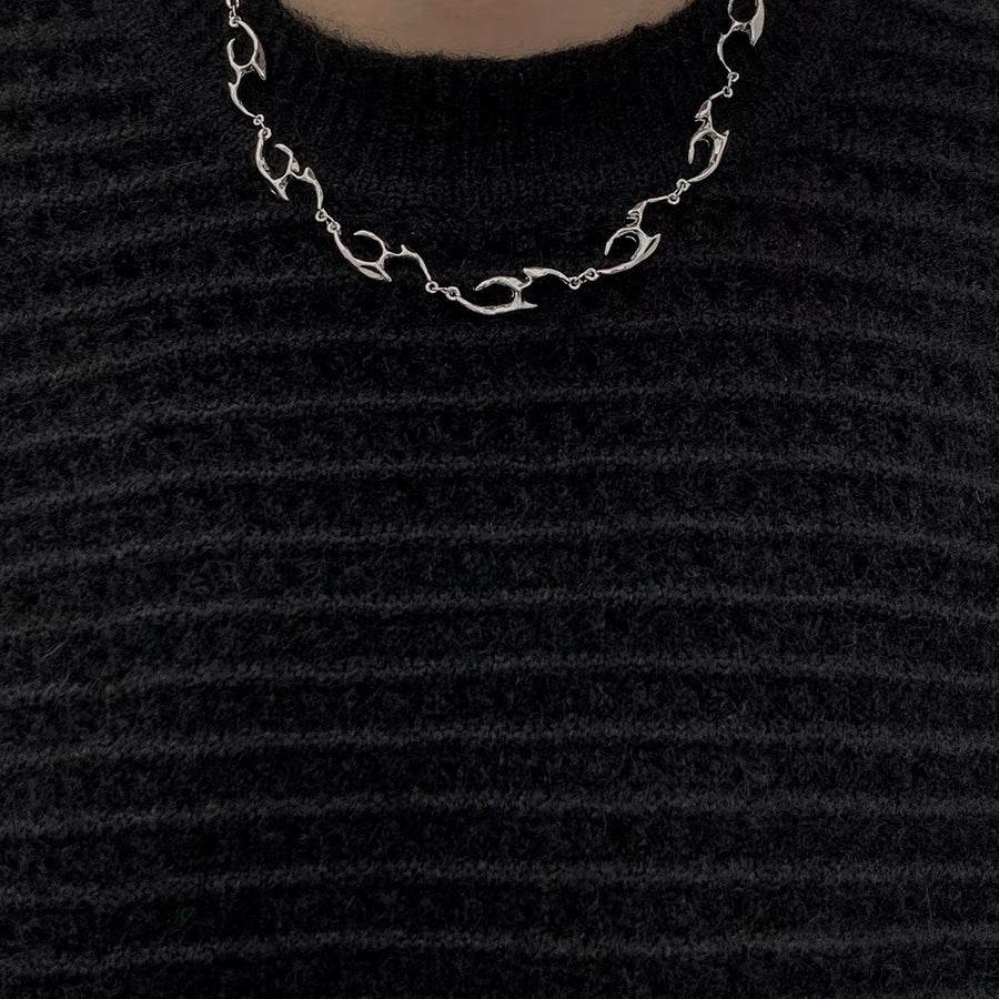Opium-Style Irreguläre Titanstahl Spike-kette