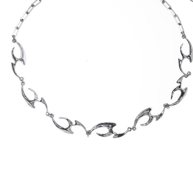 Opium-Style Irreguläre Titanstahl Spike-kette