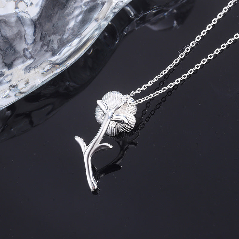 925 Sterling Silber Rosa Rosenkette