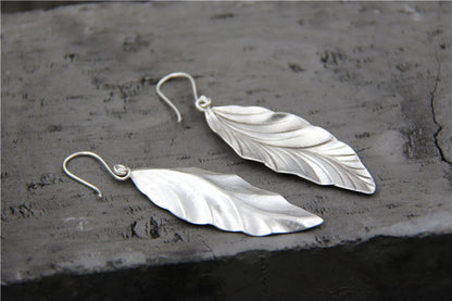 925 Sterling Silber Blattohrring
