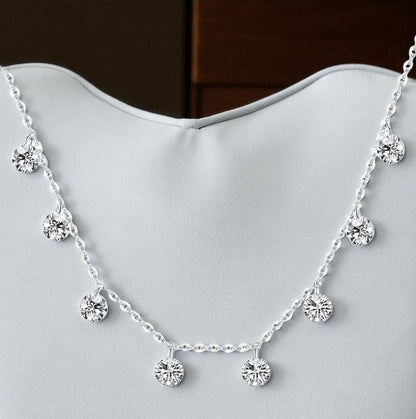 925 Sterling Silber Diamanthalskette