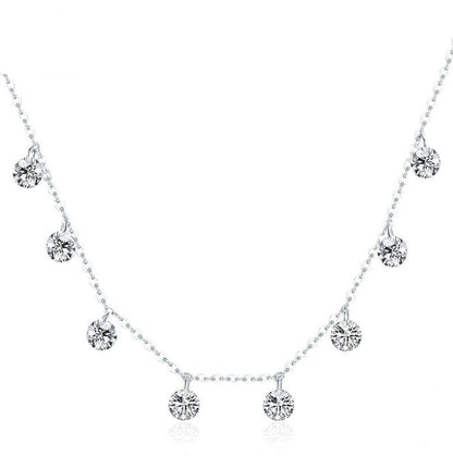925 Sterling Silber Diamanthalskette