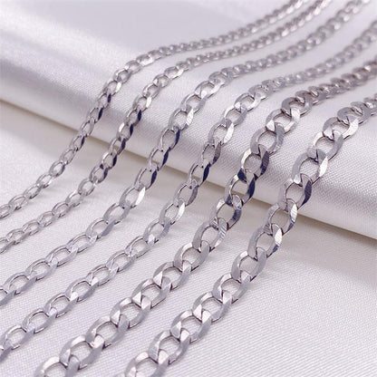 925 Sterling Silber Cuban Clavicle Kette