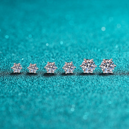 925 Sterling Silber Moissanite Diamant Ohrstecker