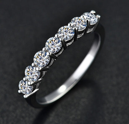 925 Silber Mehrsteiniger Diamantring