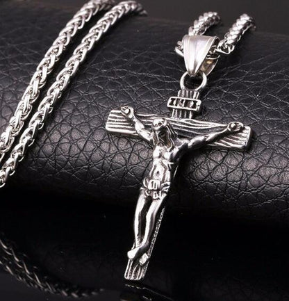 Edelstahl Jesuskreuzkette