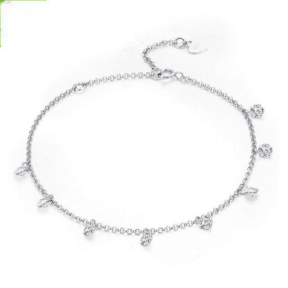 Platinbeschichtetes 925 Sterling Silber Diamantarmband