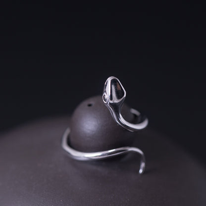 925 Sterling Silber Minimalistischer Schlangenring