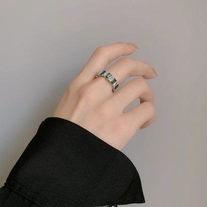 925 Sterling Silber Smaragdring